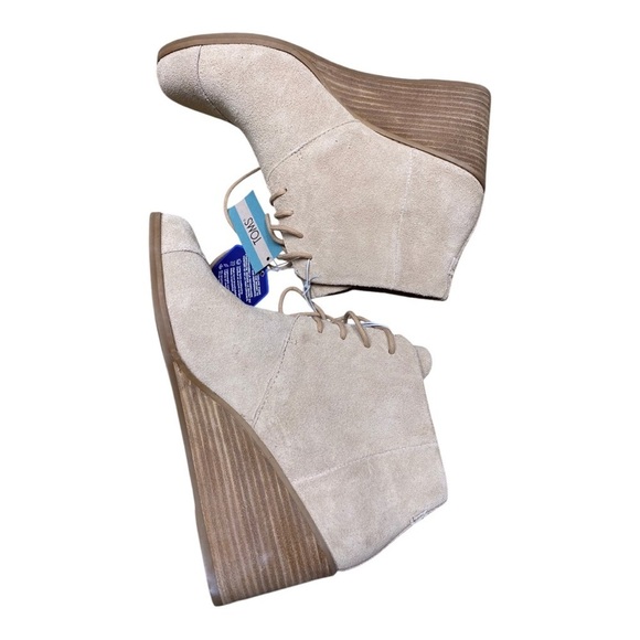 NWT TOMS Suede Wedges with Ortholite Insoles - Picture 3 of 7